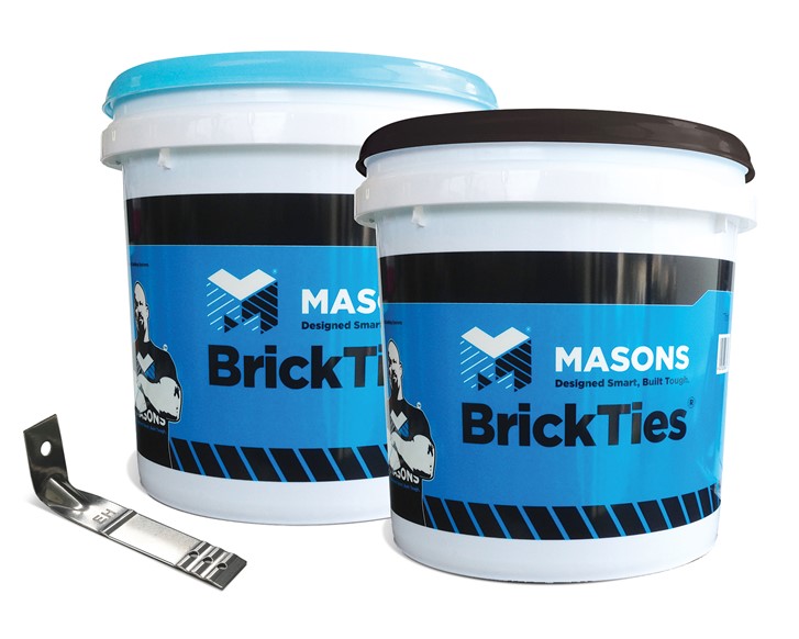 BRICKTIES - Heavy Duty Earthquake Zone, Galvanised and stainless steel