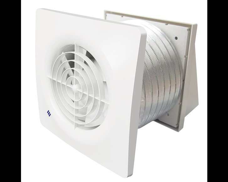 Manrose Quiet Wall/Ceiling Bathroom & Kitchen 150mm Fan with Humidity Sensor