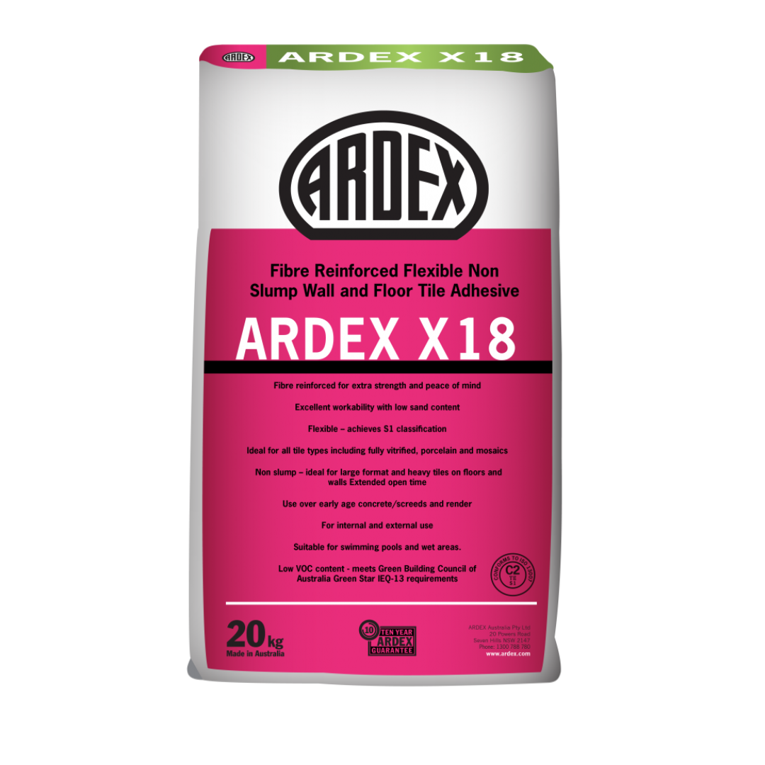 ARDEX X 18 - Fibre-Reinforced, Flexible, Wall & Floor Tile Adhesive