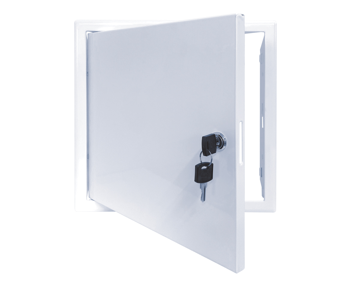 Access Panel - White, Steel, Lockable