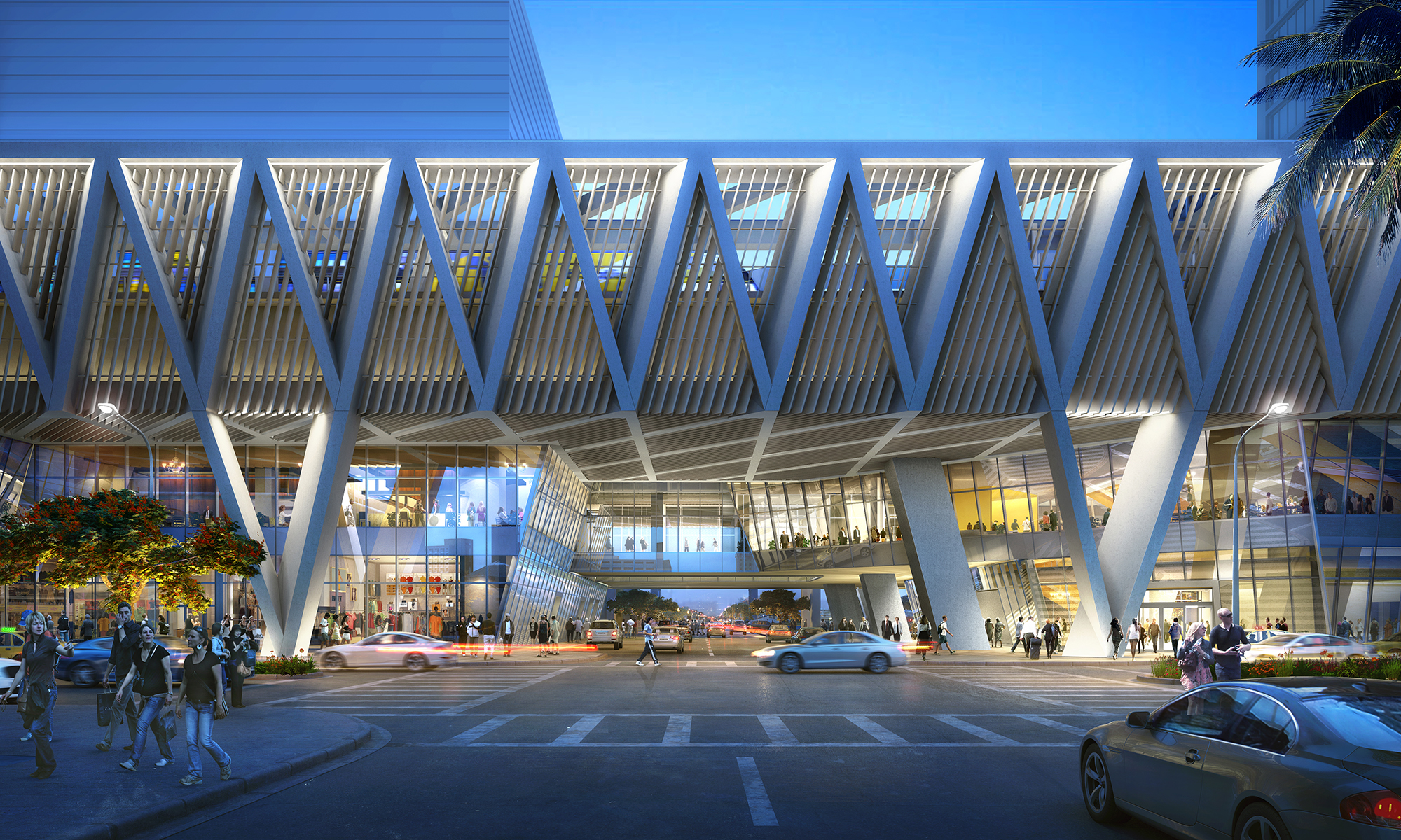 Miami Central Station, 6th Street elevation (Image: SOM)