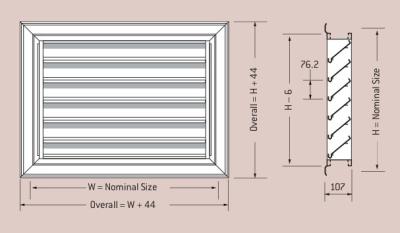 Price Holyoake Drainable Louver (Louvre) - OHL-D