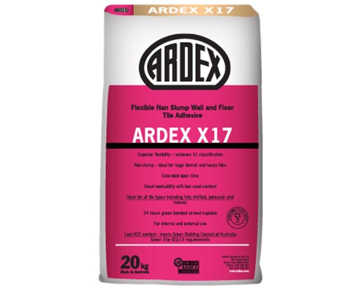 ARDEX X 17 - Flexible, Non-Slump, Wall & Floor Tile Adhesive